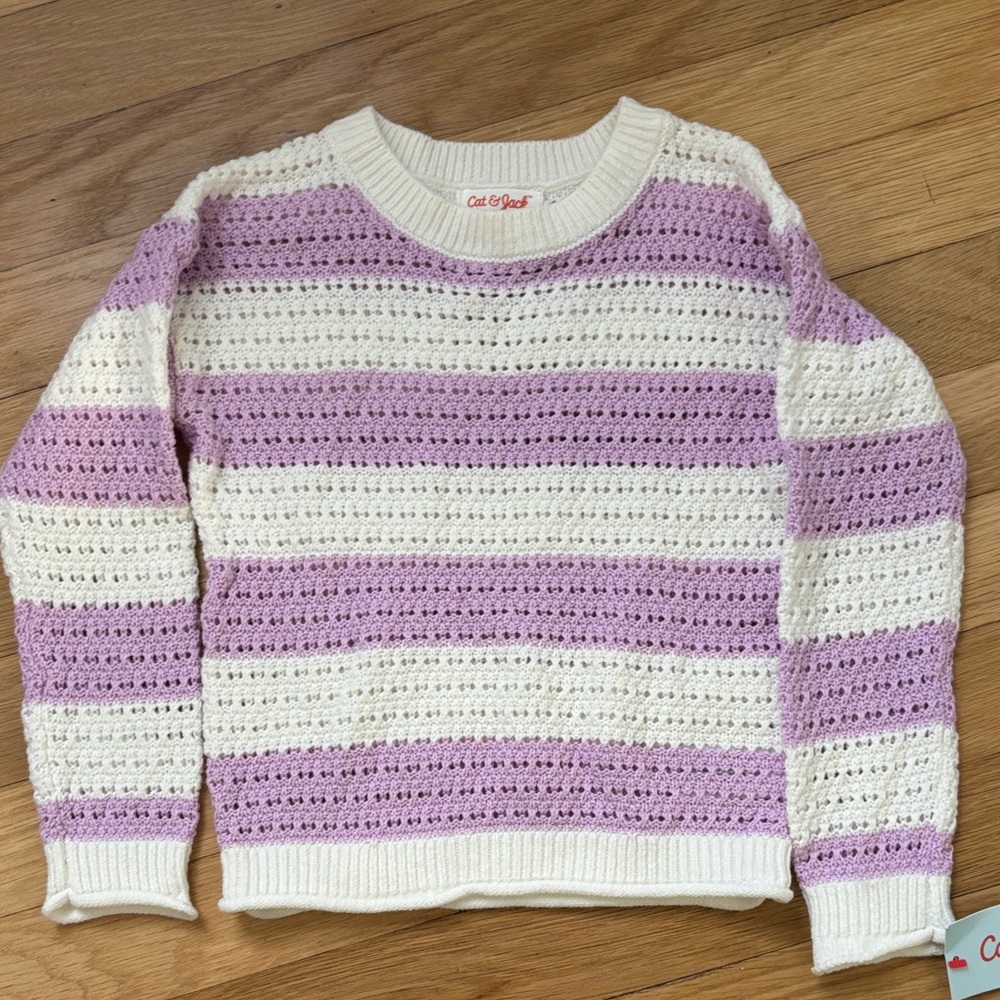 Cat & Jack Women's Sweater in Lavender and Cream